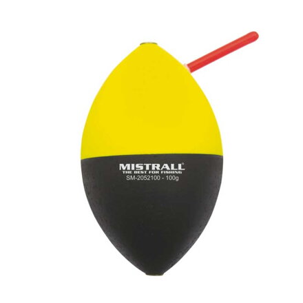SM2052100 Mistrall Oval sumcový plavák 100gr žltý