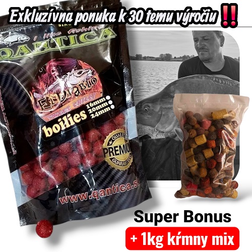 Kompletne sme znížili ceny na naše Long time boilies a ku tomu dostanete aj bonus v podobe kŕmneho m