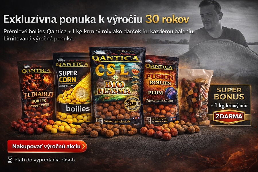 Kompletne sme znížili ceny na naše Long time boilies a ku tomu dostanete aj bonus v podobe kŕmneho m