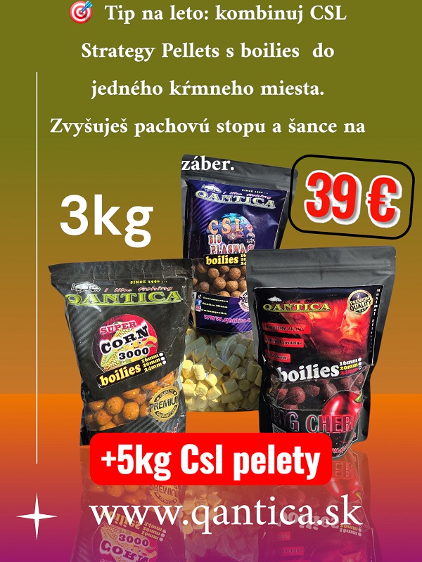 boilies qantica3kg +5kg csl pelety