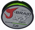 DAIWA J-BRAID X8  krikľavo zelená 150 m 0,24 mm