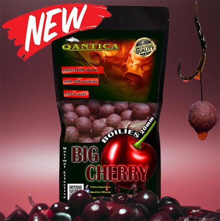Qantica boilies big cherry 150g 24mm