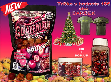 Qantica boilies Guatemala vianočný set produktov a tričko zadarmo.
