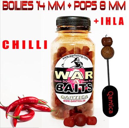 War baits Boilies 14mm + Pops 8mm CHILLI