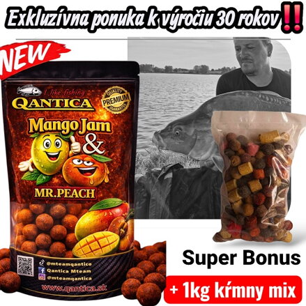 BOILIES MANGO JAM MR PEACH MANGO BROSKYŇA LONG TIME 16mm 1kg