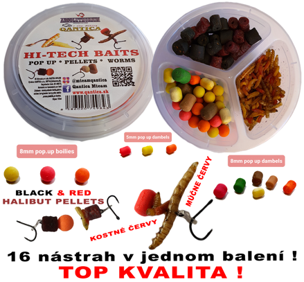 HI TECH BAITS WORMS + POP UP + HALIBUT PELLETS  natur