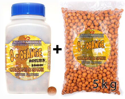 Kŕmne bolies 5kg + Absoluthorium BOILIES 1 KG O ORANGE