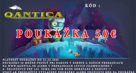 Špeciálna POUKÁŽKA V HODNOTE NA NÁKUP ZA 50€