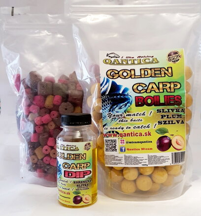 GOLDEN CARP BOILIES PRO slivka 1kg + DIP + BONUS