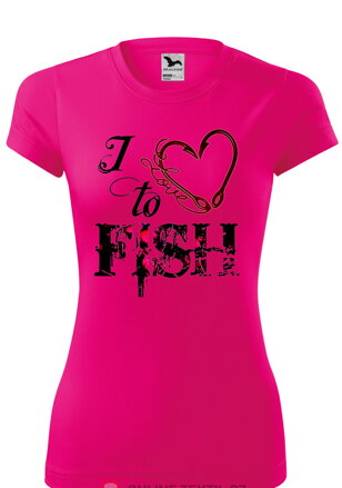 Qantica dámske rybárske tričko pink fishing