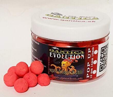 Q Bolies 50g Fluo Pop Up 16mm Evolution - Chili Chobotnica