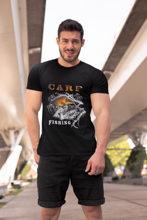 Qantica rybárske tričko carp fishing čierne