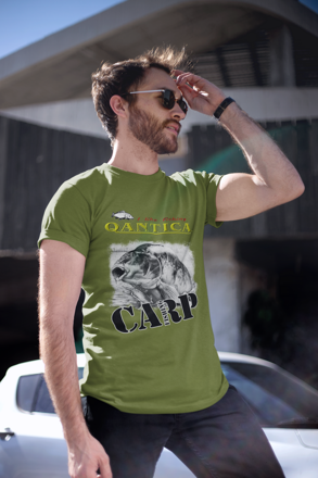 Qantica rybárske tričko khaki carp