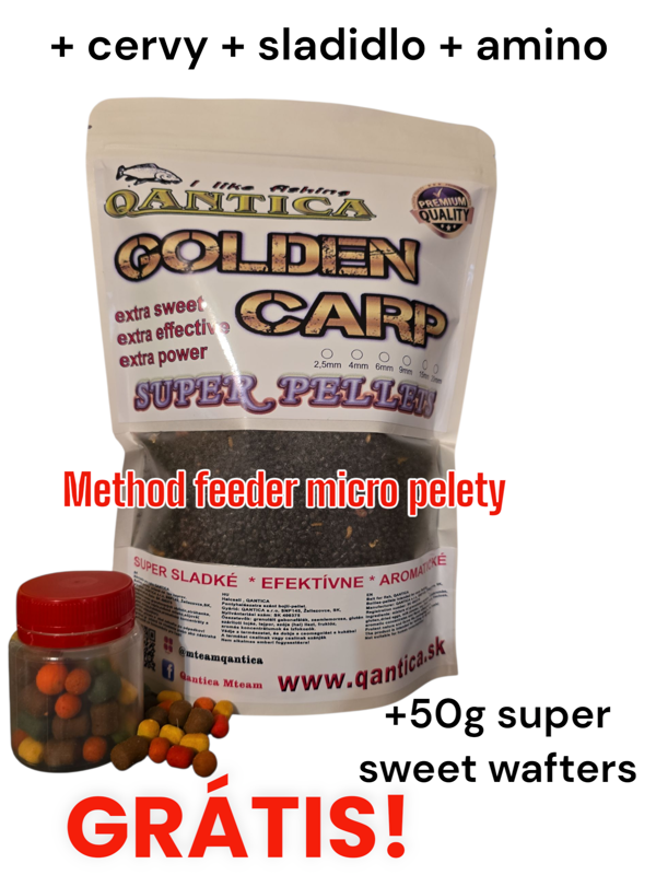 Golden carp method feeder micro pelety 