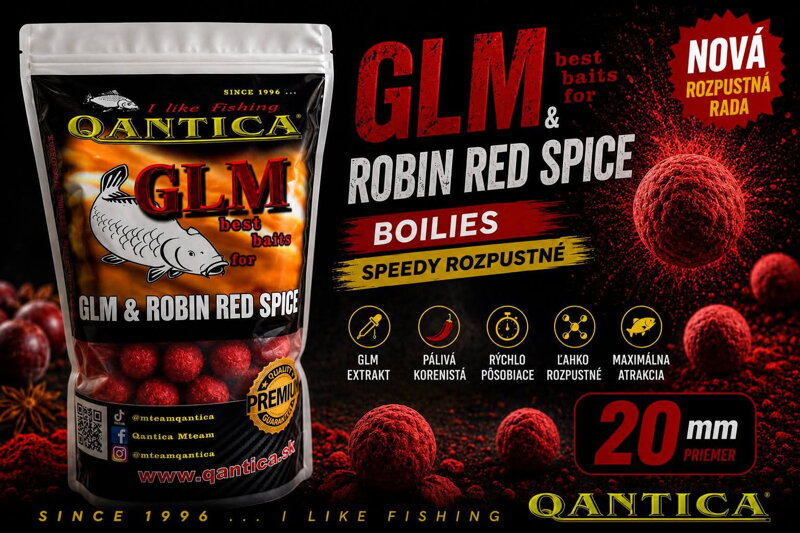 Rozpustné BOILIES Q1 ROBIN RED GLM MUŠĽA 1kg