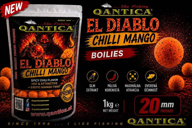 QANTICA EL DIABLO CHILLI MANGO Boilies 20 mm 1 kg