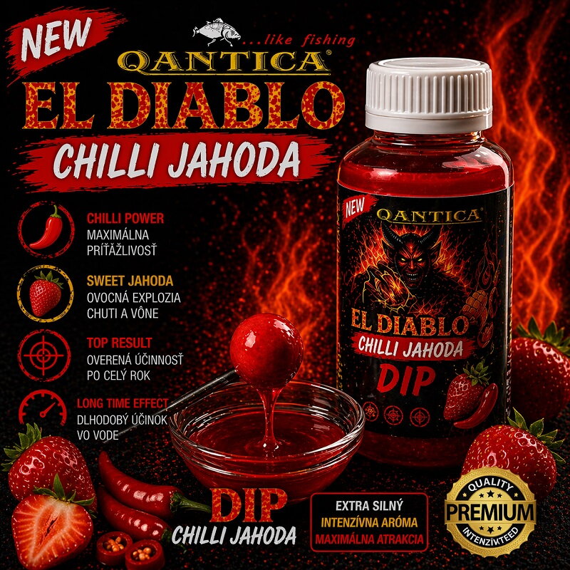 Dip Chilli Jahoda – Qantica El Diablo | Extra silný atraktor