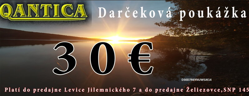 Špeciálna POUKÁŽKA V HODNOTE NA NÁKUP ZA 30€