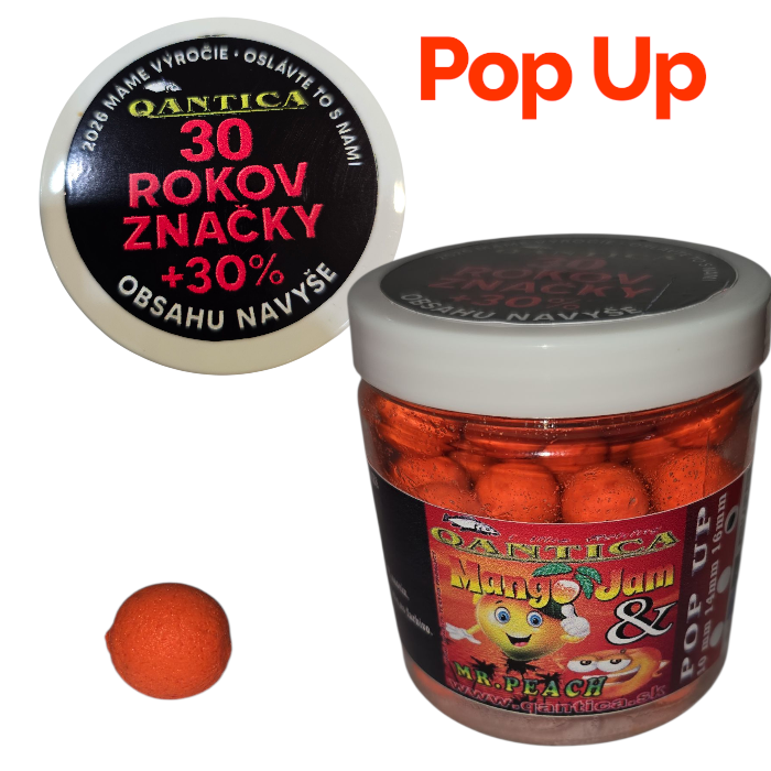 Q Bolies 50g Fluo Pop Up 16mm MANGO JAM AND MR. PEACH