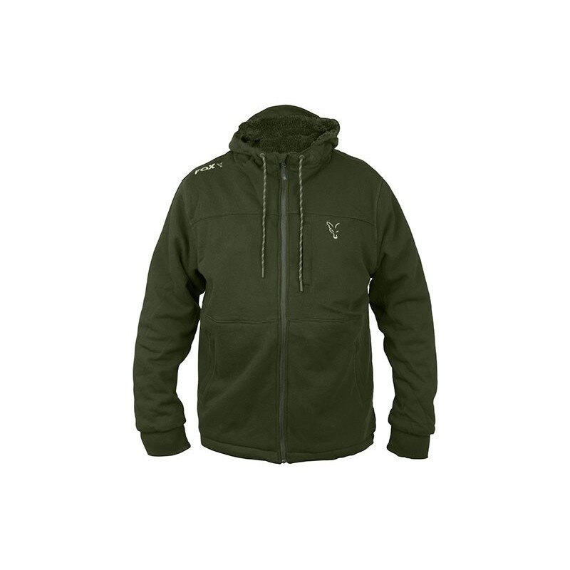 Fox Collection Sherpa Hoody Green/Silver Fox Collection Sherpa Hoody Green/Silver