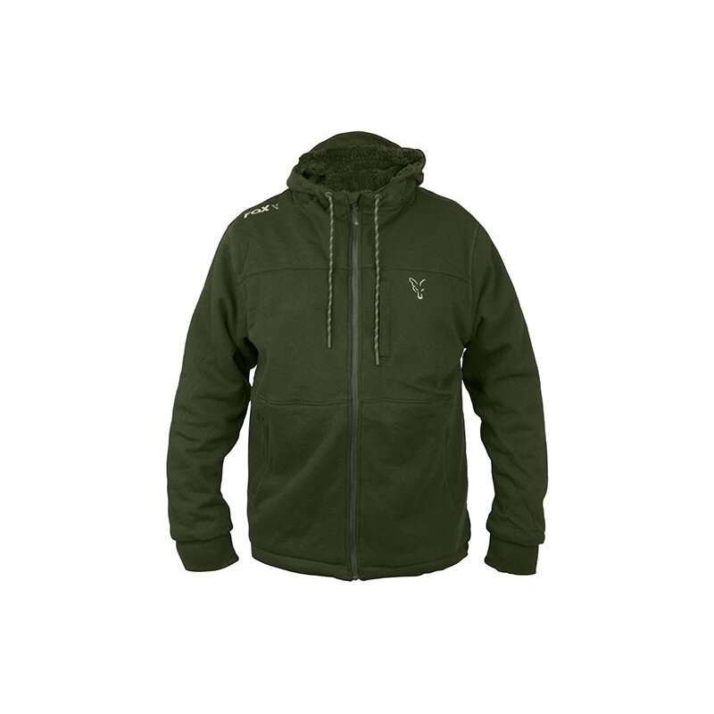 Fox Collection Sherpa Hoody Green/Silver