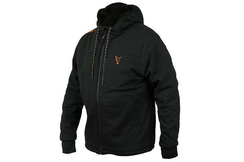 Fox Collection Sherpa Hoody Black/Orange Fox Collection Sherpa Hoody Black/Orange