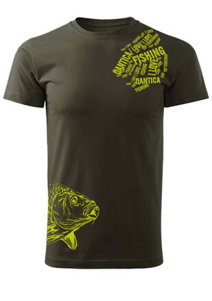 Qantica rybárske tričko khaki kapor