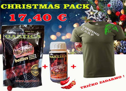 Vianočný pack el diablo boilies + dip + tričko