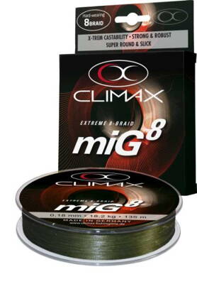 Climax šnúra 135m - miG 8 Braid Olive SB