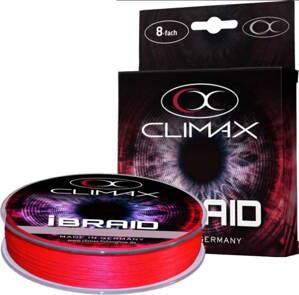 Pletená šnúra Climax iBraid Fluo-červená 135m