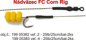 FC Corn Rig nadväzec 25lb /25 cm / 2 pcs / Weedy green