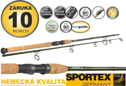 Prívlačové prúty SPORTEX Huchen De Lux XT 2-diel