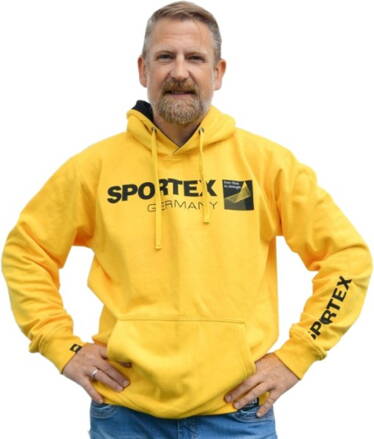SPORTEX Mikina s kapucňou - žltá