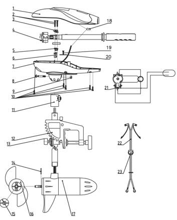 Lodný elektromotor Rhino VX - náhradný diel