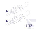 Plandavka Delphin EYER - 1.5g NIGHT Hook #8