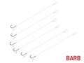 Nadväzec Delphin FLR D-rig / 6ks - 8cm / 0,22mm / BARB #6 / Sting 7mm