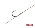 Nadväzec Delphin Proxi Sting / 6ks - 12cm / 0,10mm / BARB #12 / Sting 5mm