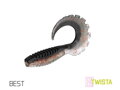 Umelá nástraha Delphin TWISTA UVs / 5ks - 8cm/MudGOLD