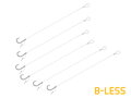 Nadväzec Delphin FLR D-rig / 6ks - 8cm / 0,22mm / B-LESS #8 / Sting 7mm