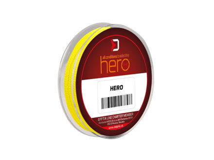 Delphin HERO 4 / fluo žltá - 0,30mm 20,40kg 15m