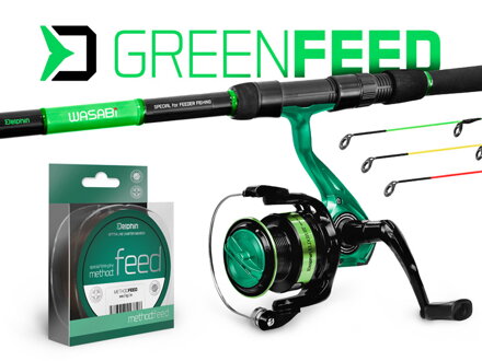 Feedrový set Delphin GreenFEED - 360cm/100g+3T+0,22mm