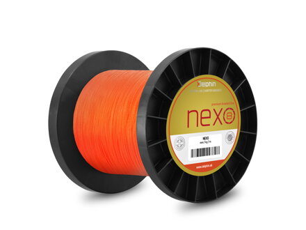 Delphin NEXO 8 / fluo oranžová - 0,18mm 25,6lbs 1300m