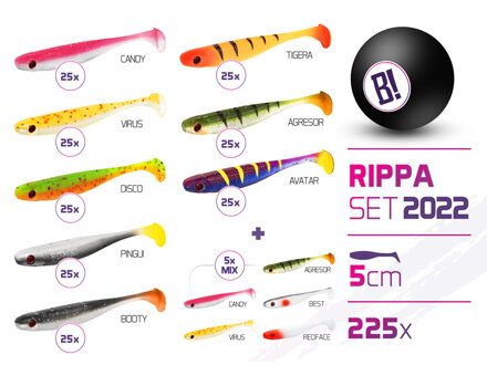 Sada nástrah BOMB Rippa farby 2022 / 225ks - 5cm