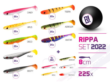 Sada nástrah BOMB Rippa farby 2022 / 225ks - 8cm