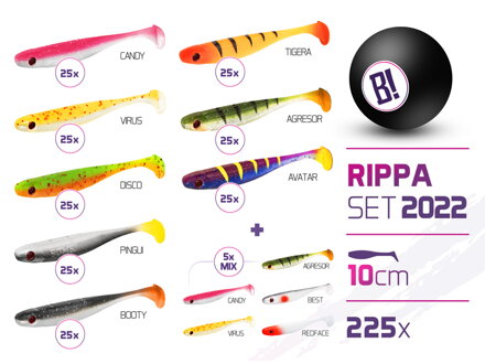 Sada nástrah BOMB Rippa farby 2022 / 225ks - 10cm