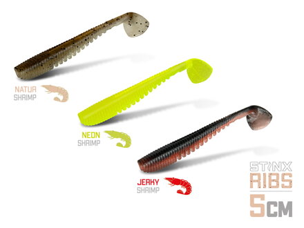 Umelá nástraha Delphin B! StinxRIBS Shrimp / 20ks - 5cm / JERKY