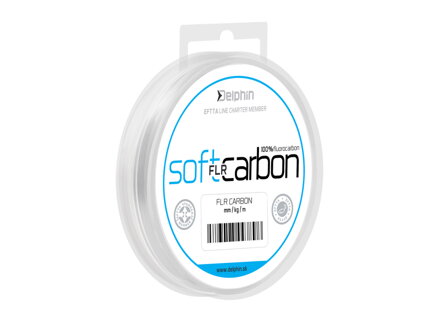 Delphin SOFT FLR CARBON - 100% fluorokarbón transp. - 0,128mm 1,38kg 50m
