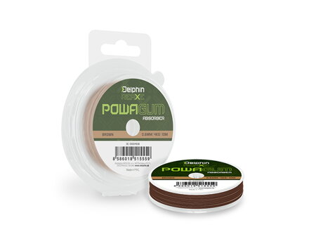 Delphin REAXE PowaGUM Absorber Hnedá - 1.2mm/10kg/10m