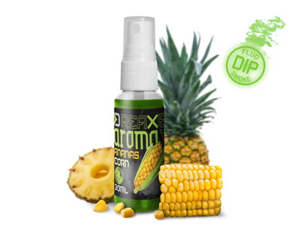 Dipovací sprej Delphin AromaX/30ml - Kukurica-Ananás/fluo zelený