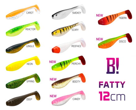 Umelá nástraha BOMB! Fatty / 5ks - 12cm/NEON